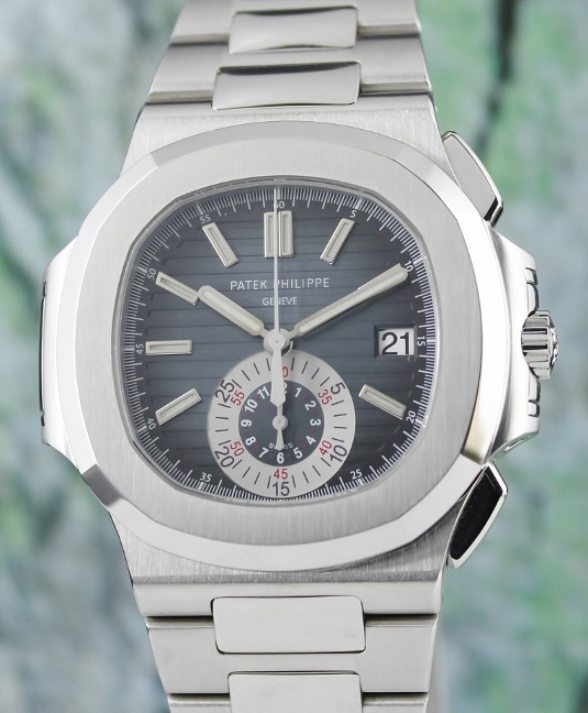 (image for) LIKE NEW UNPOLISHED PATEK PHILIPPE STAINLESS STEEL NAUTILUS CHRONOGRAPH / 5980/1A